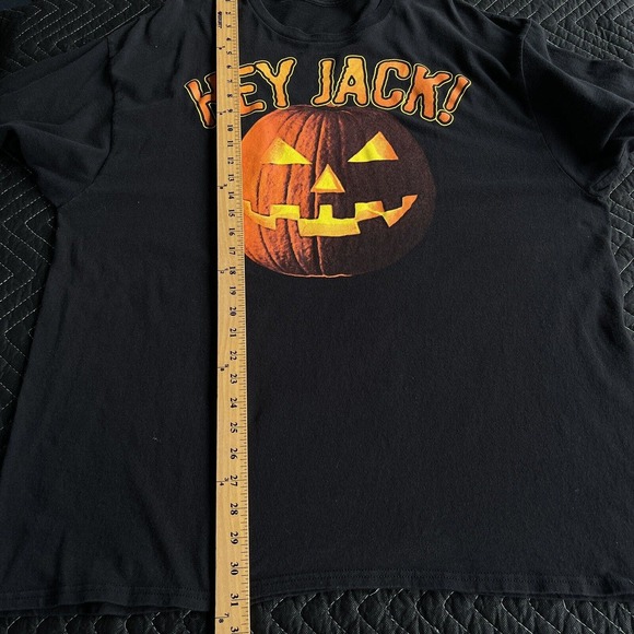 Halloween Shirt Adult Extra Large XL Black Short Sleeve Pumpkin Jack-o-lantern - Picture 6 of 7